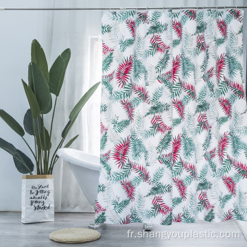 bon marché salle de bain Peva douche douche imprimée feuilles